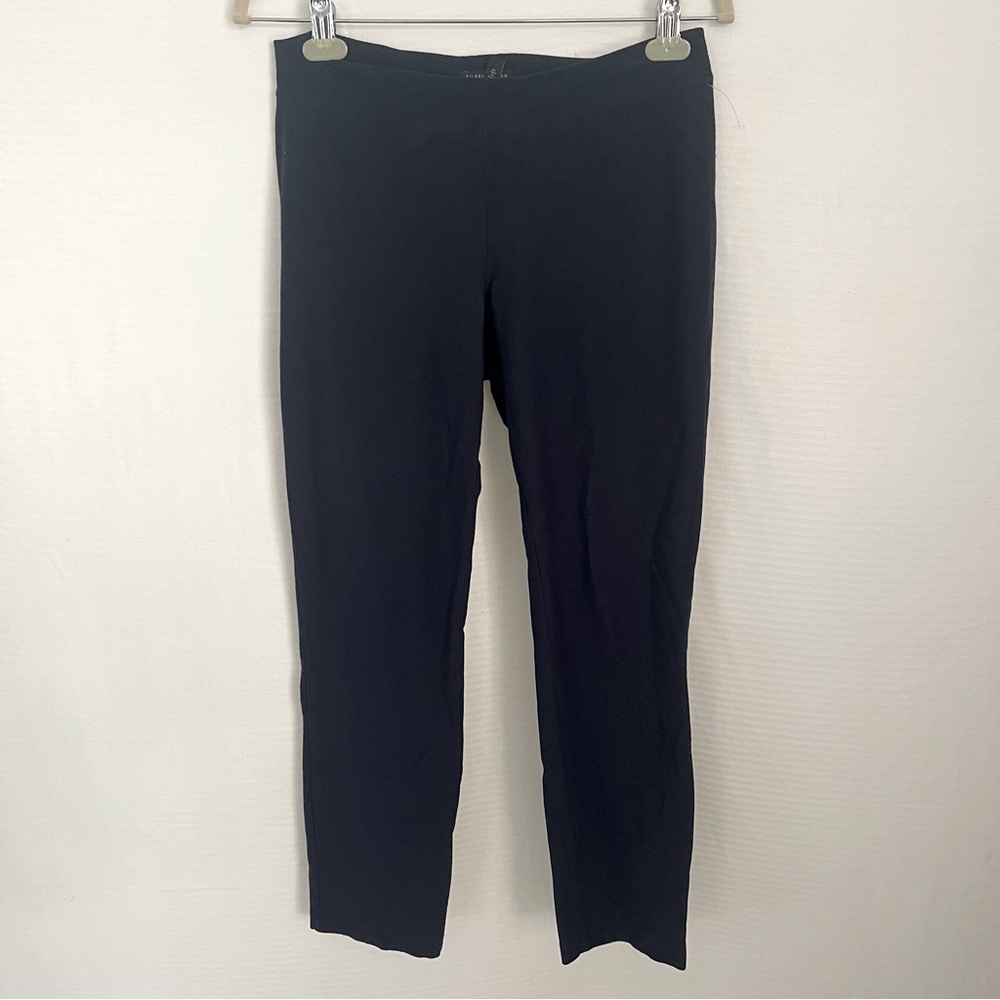Eileen Fisher Ladies Navy stretch knit slim fit pant XS/S